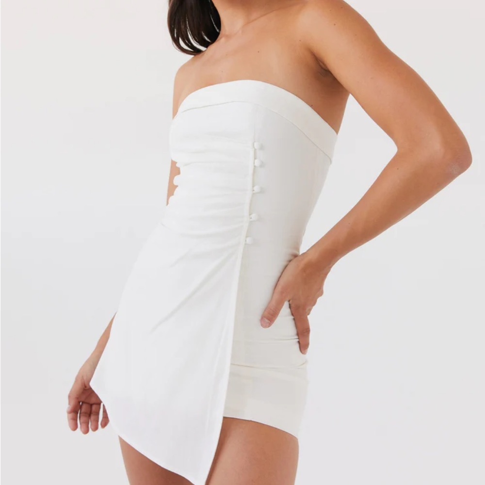 Peppermayo Lavinia tube mini dress in white, never worn tags on, size 8